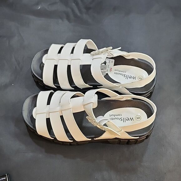 BRAND NEW WELLSFOUNTN COMFORT MULTI-STRAPS BLOCK-HEEL SANDAL G1 - Picture 6 of 13